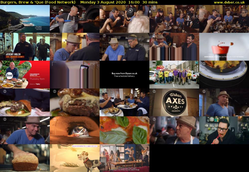 Burgers, Brew & 'Que (Food Network) Monday 3 August 2020 16:00 - 16:30