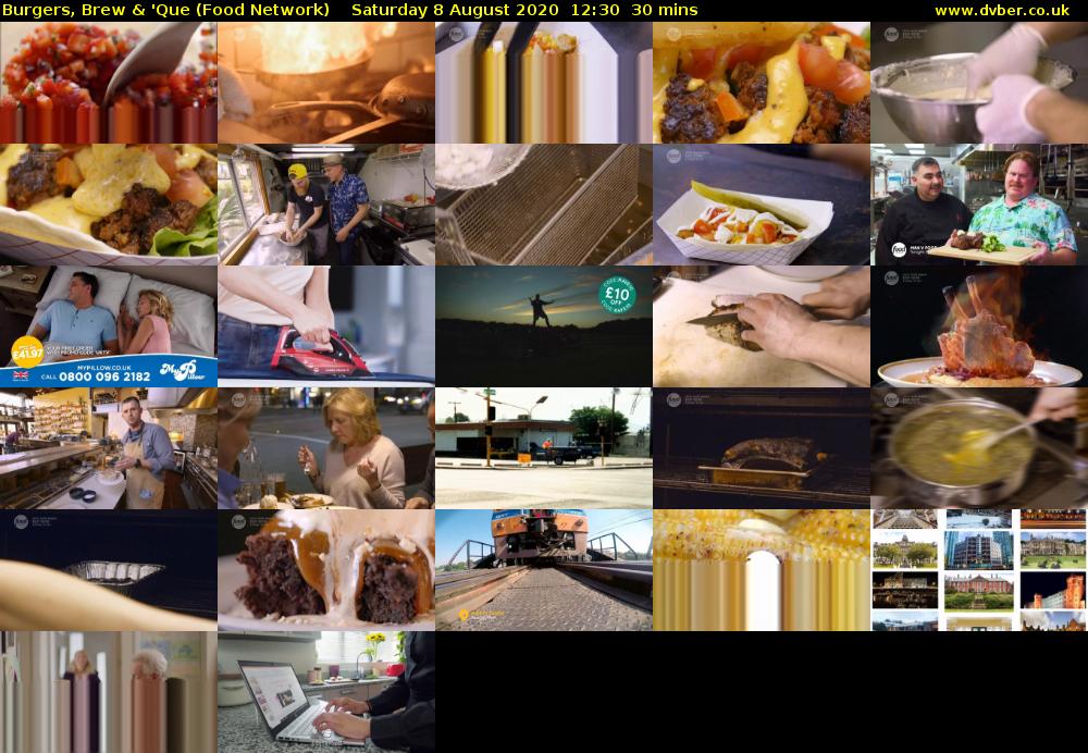 Burgers, Brew & 'Que (Food Network) Saturday 8 August 2020 12:30 - 13:00