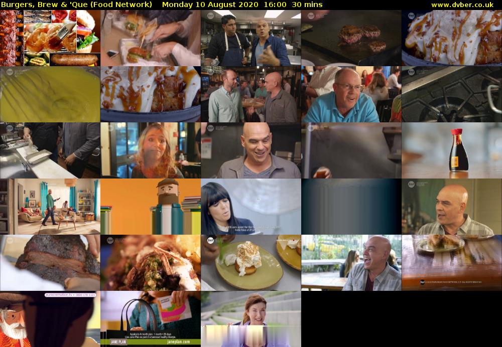 Burgers, Brew & 'Que (Food Network) Monday 10 August 2020 16:00 - 16:30