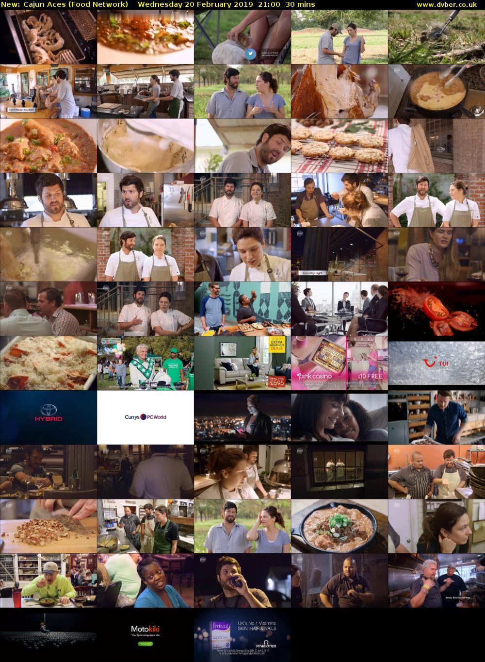 Cajun Aces (Food Network) Wednesday 20 February 2019 21:00 - 21:30