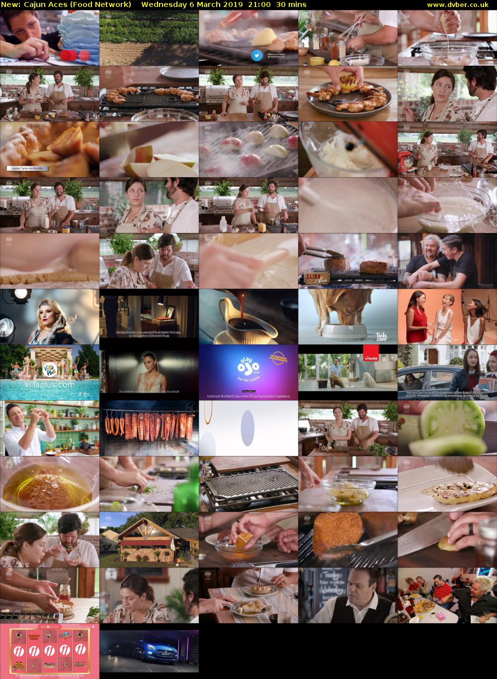 Cajun Aces (Food Network) Wednesday 6 March 2019 21:00 - 21:30