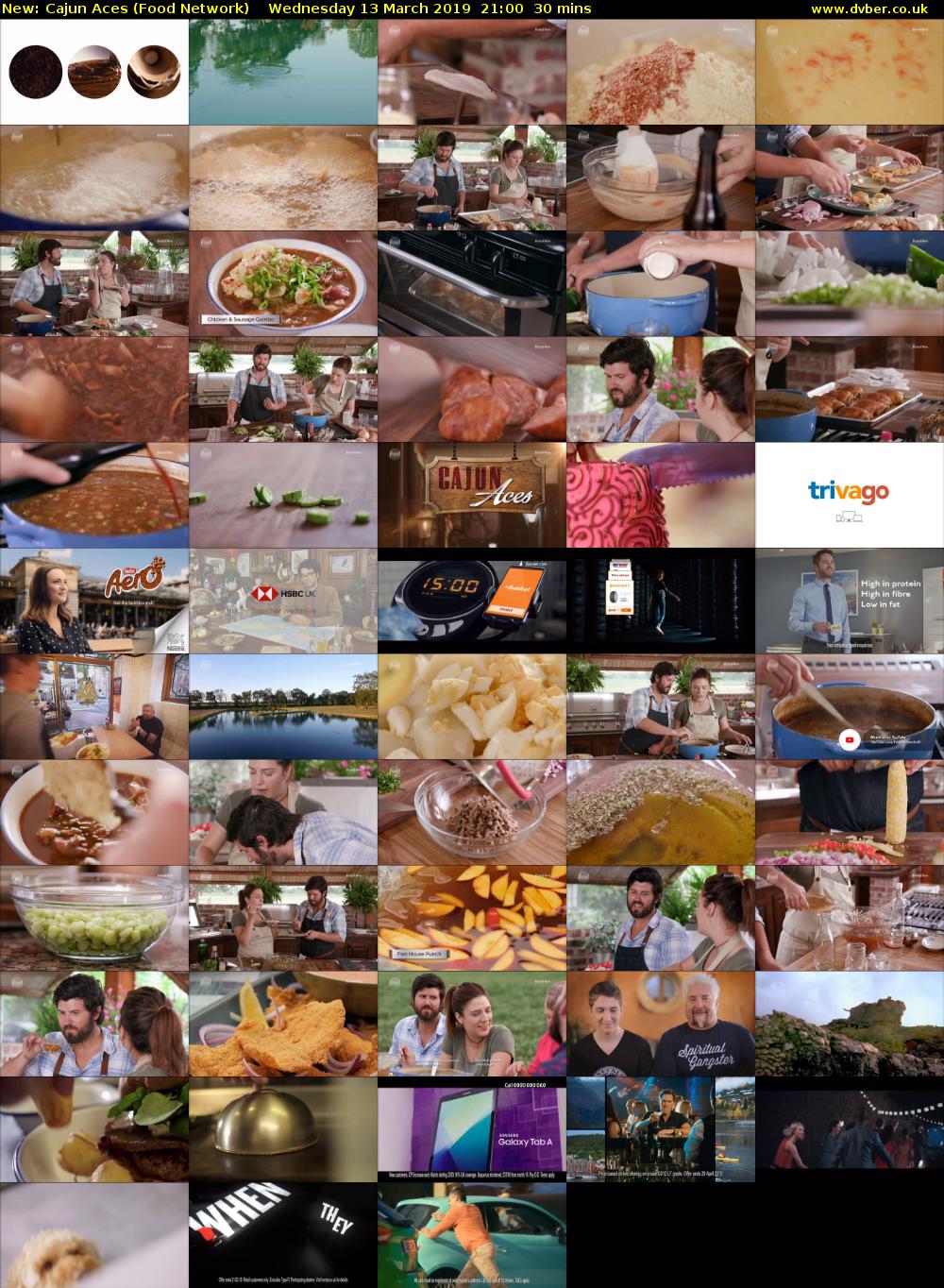Cajun Aces (Food Network) Wednesday 13 March 2019 21:00 - 21:30