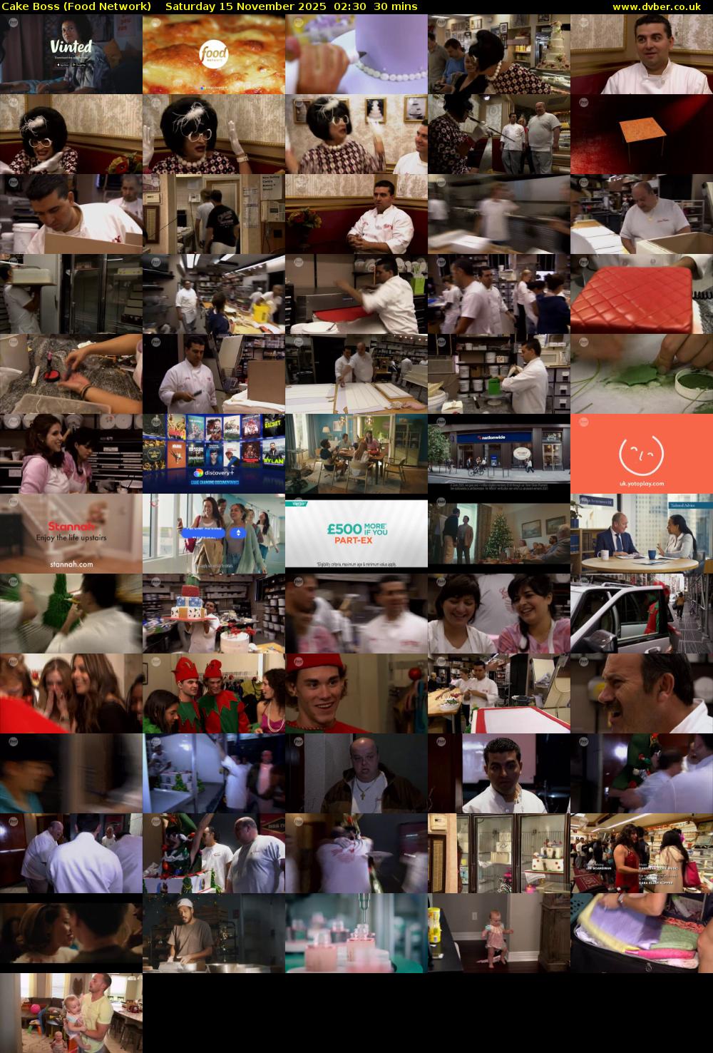 Cake Boss (Food Network) Saturday 15 November 2025 02:30 - 03:00