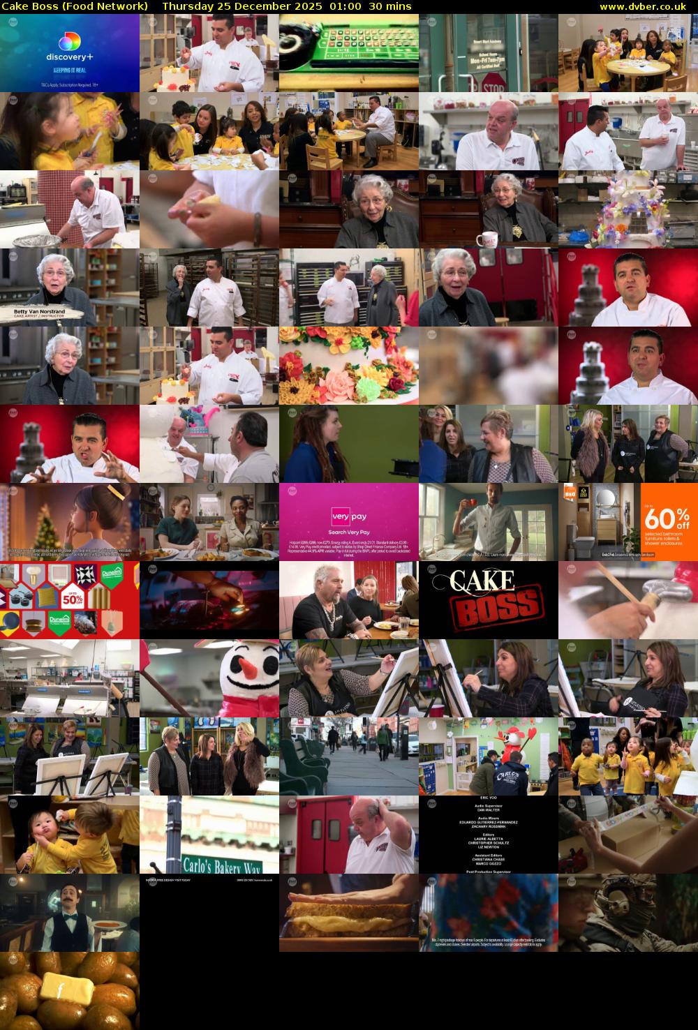 Cake Boss (Food Network) Thursday 25 December 2025 01:00 - 01:30