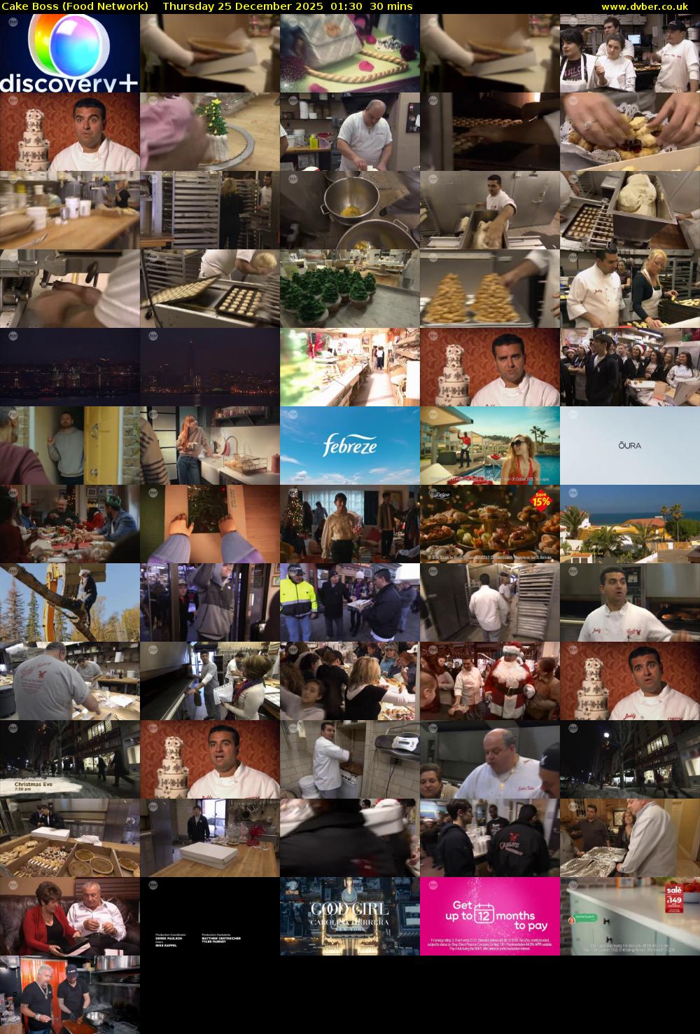 Cake Boss (Food Network) Thursday 25 December 2025 01:30 - 02:00