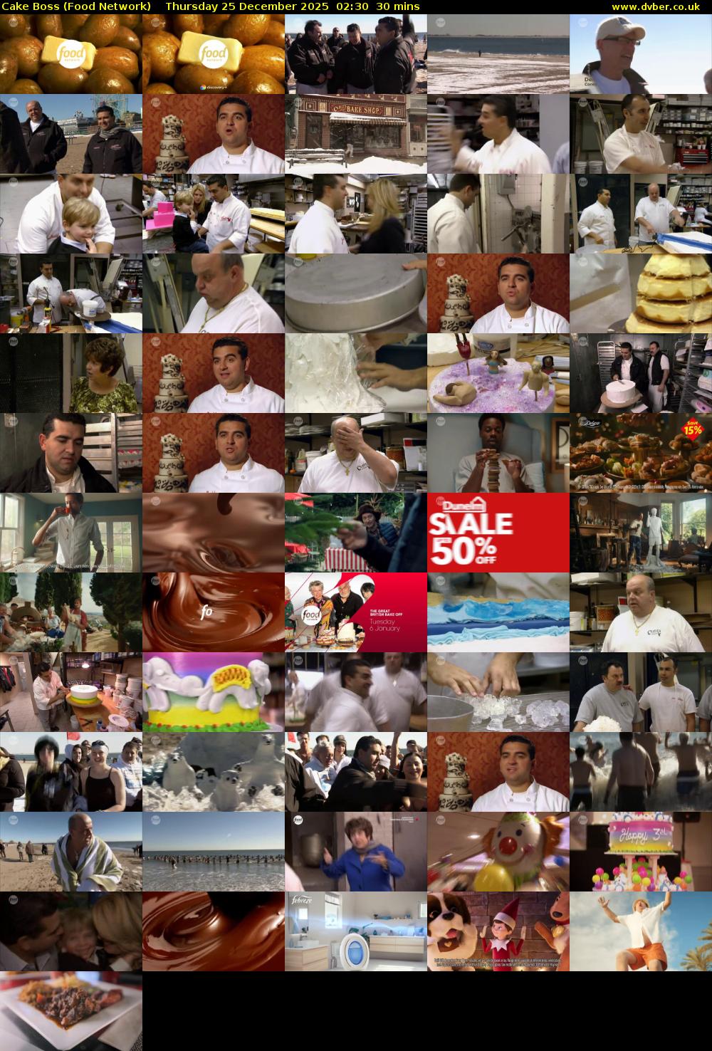 Cake Boss (Food Network) Thursday 25 December 2025 02:30 - 03:00