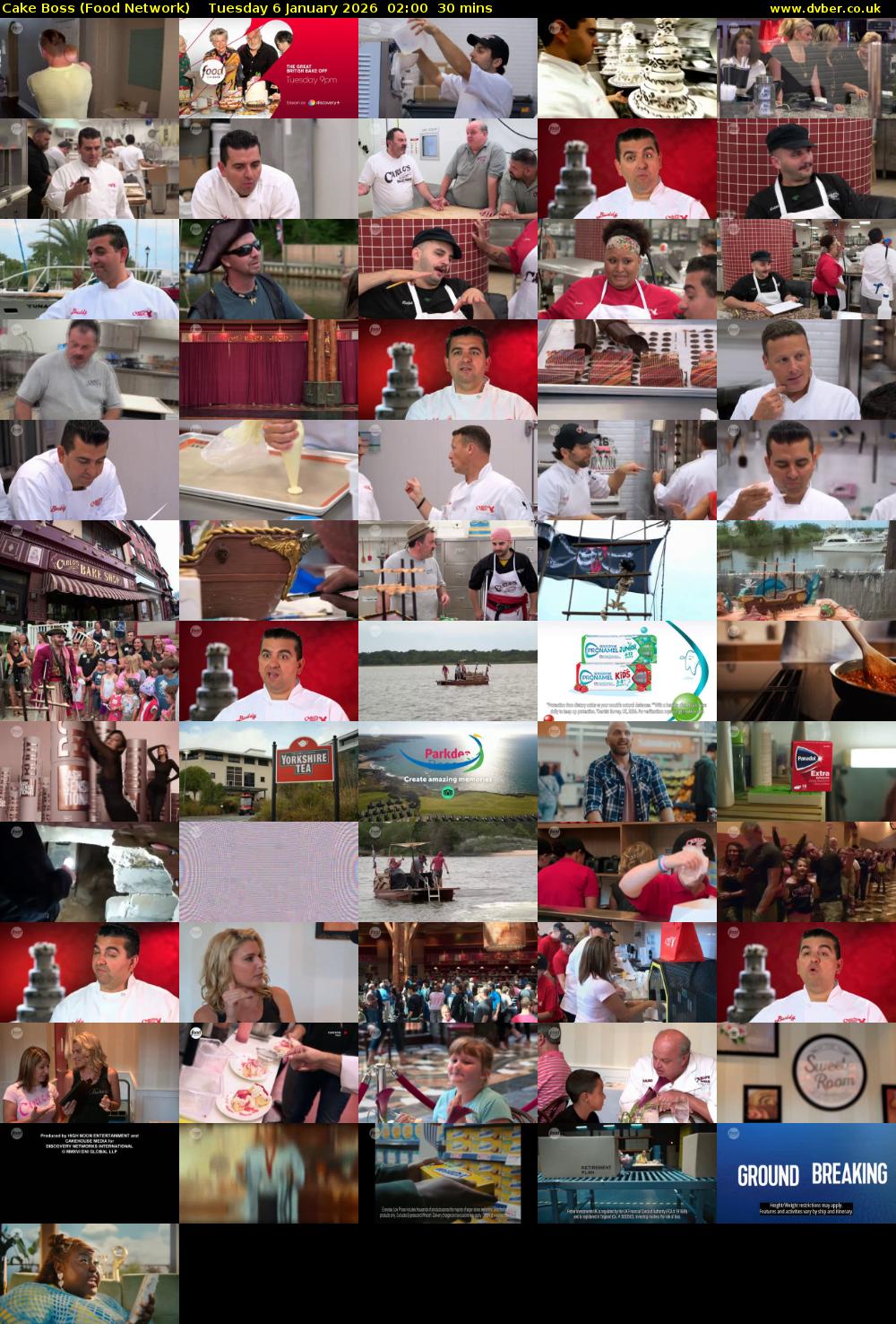Cake Boss (Food Network) Tuesday 6 January 2026 02:00 - 02:30