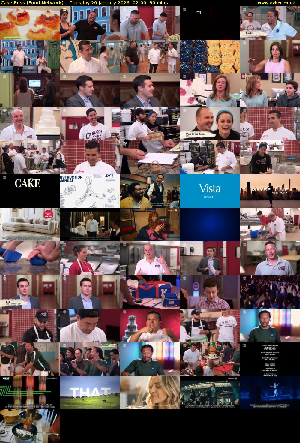 Cake Boss (Food Network) Tuesday 20 January 2026 02:00 - 02:30