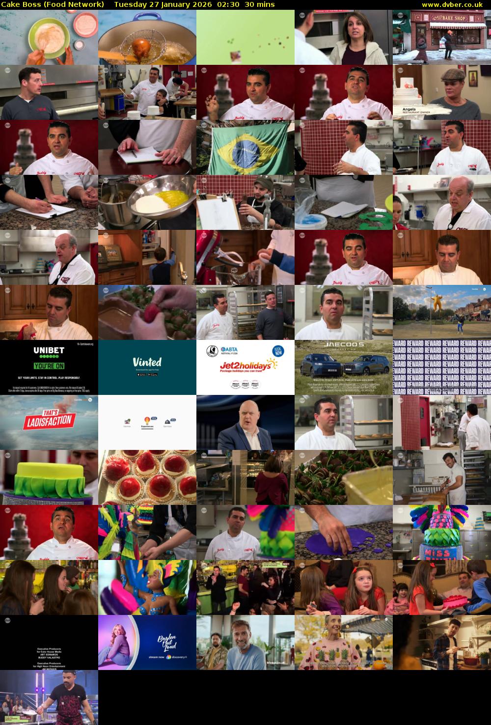 Cake Boss (Food Network) Tuesday 27 January 2026 02:30 - 03:00