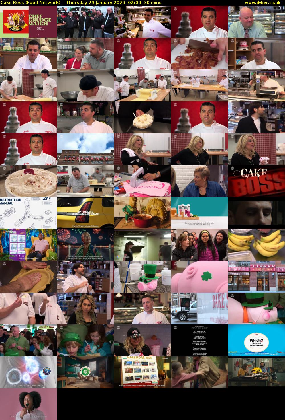Cake Boss (Food Network) Thursday 29 January 2026 02:00 - 02:30