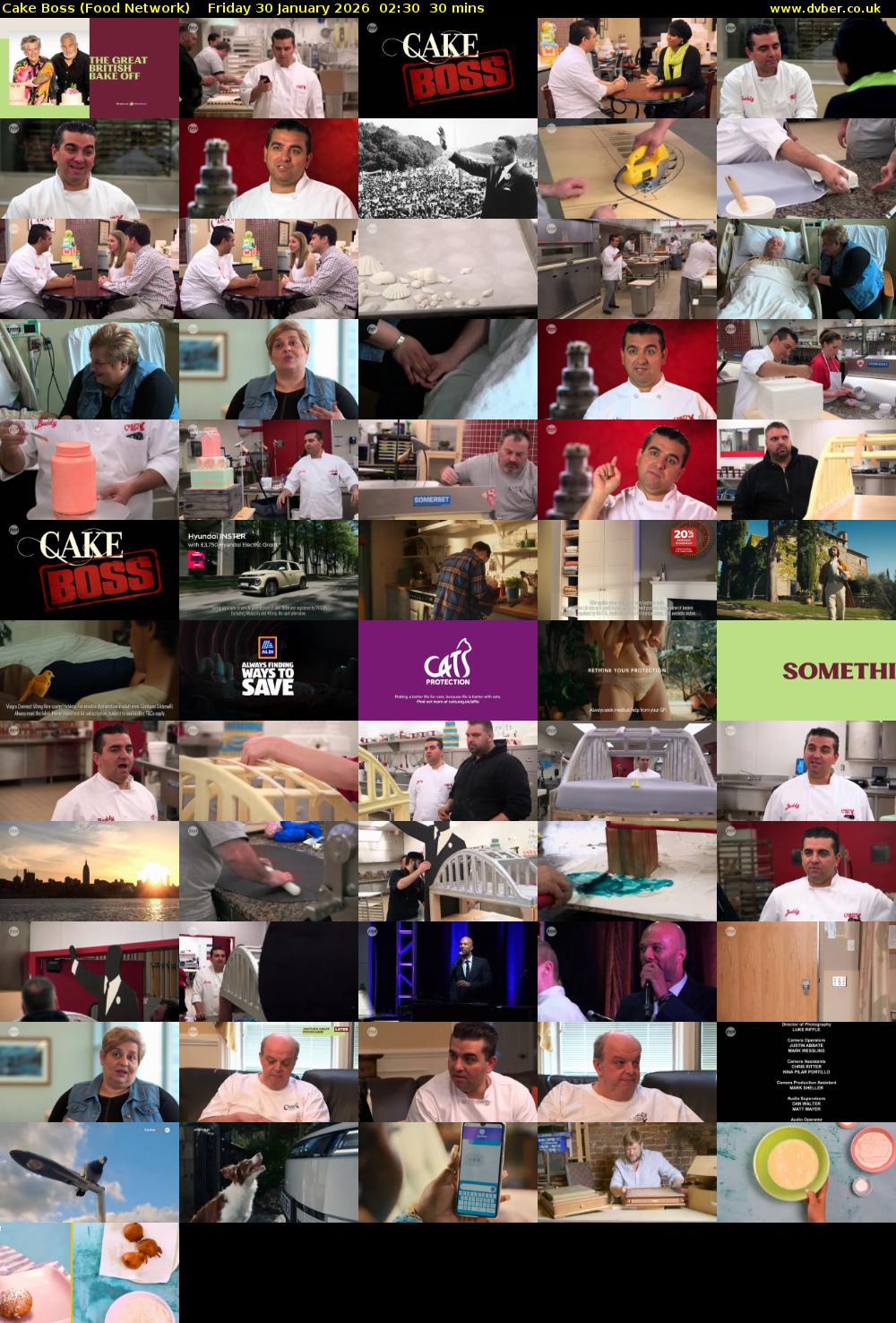 Cake Boss (Food Network) Friday 30 January 2026 02:30 - 03:00