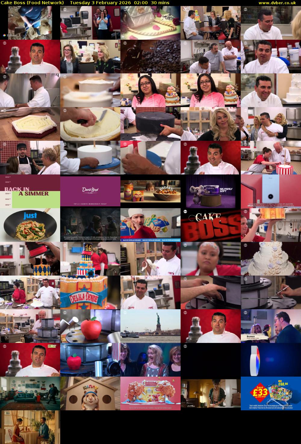 Cake Boss (Food Network) Tuesday 3 February 2026 02:00 - 02:30