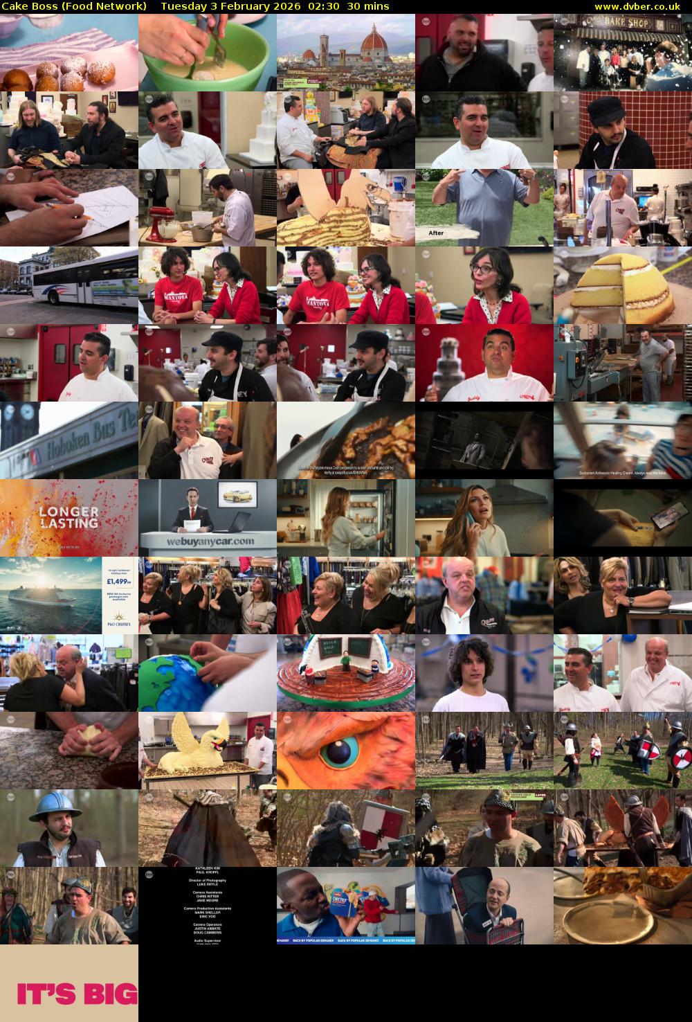 Cake Boss (Food Network) Tuesday 3 February 2026 02:30 - 03:00