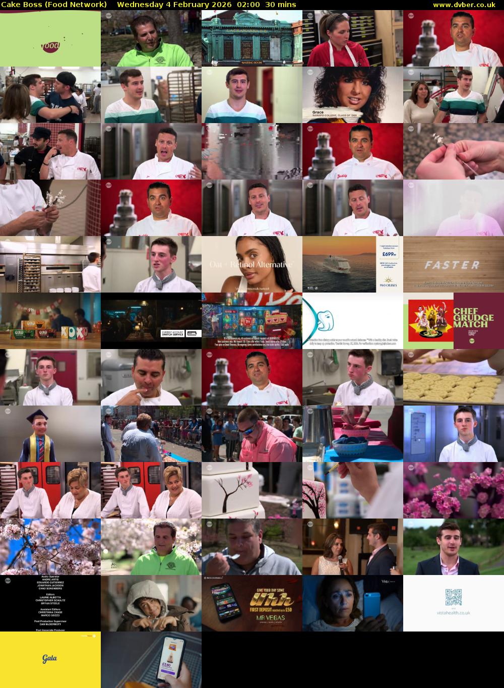 Cake Boss (Food Network) Wednesday 4 February 2026 02:00 - 02:30