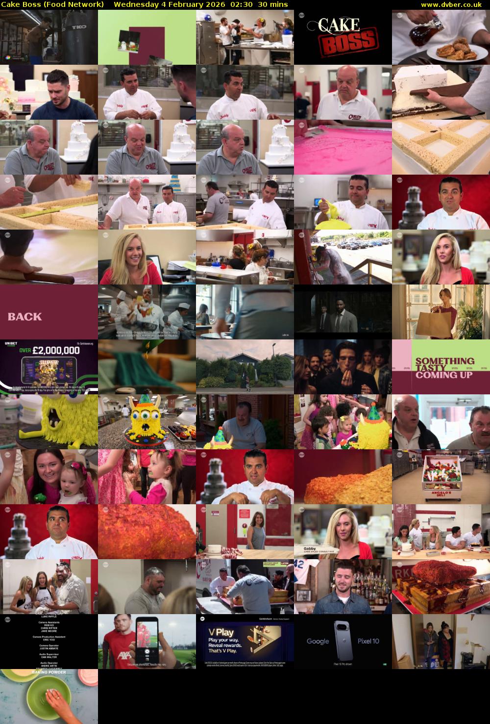 Cake Boss (Food Network) Wednesday 4 February 2026 02:30 - 03:00