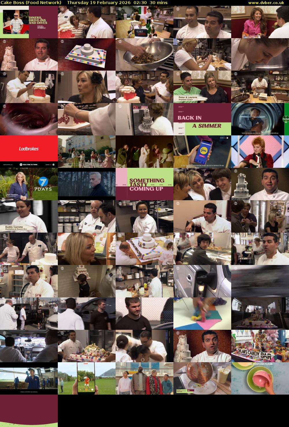Cake Boss (Food Network) Thursday 19 February 2026 02:30 - 03:00