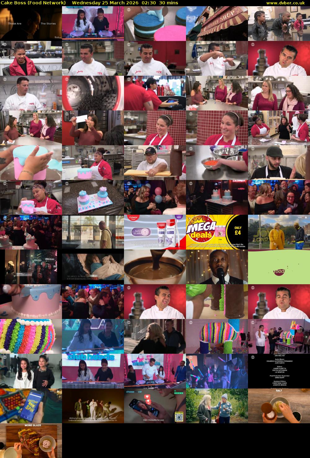 Cake Boss (Food Network) Wednesday 25 March 2026 02:30 - 03:00
