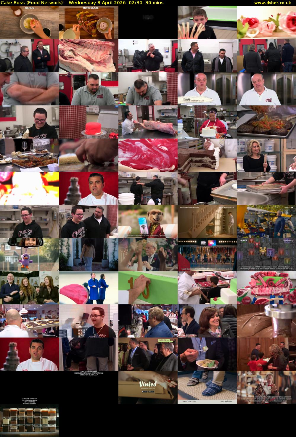 Cake Boss (Food Network) Wednesday 8 April 2026 02:30 - 03:00