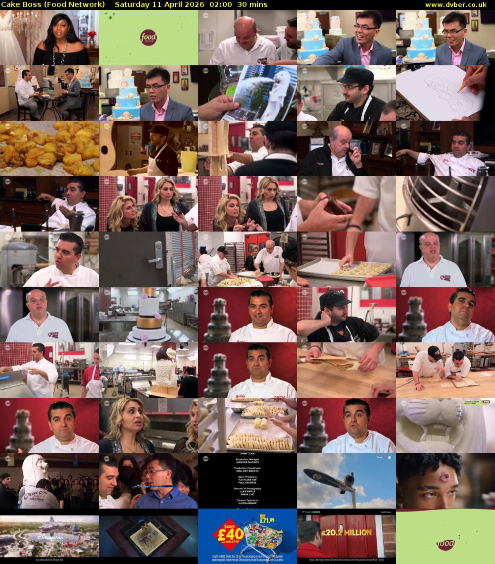 Cake Boss (Food Network) Saturday 11 April 2026 02:00 - 02:30