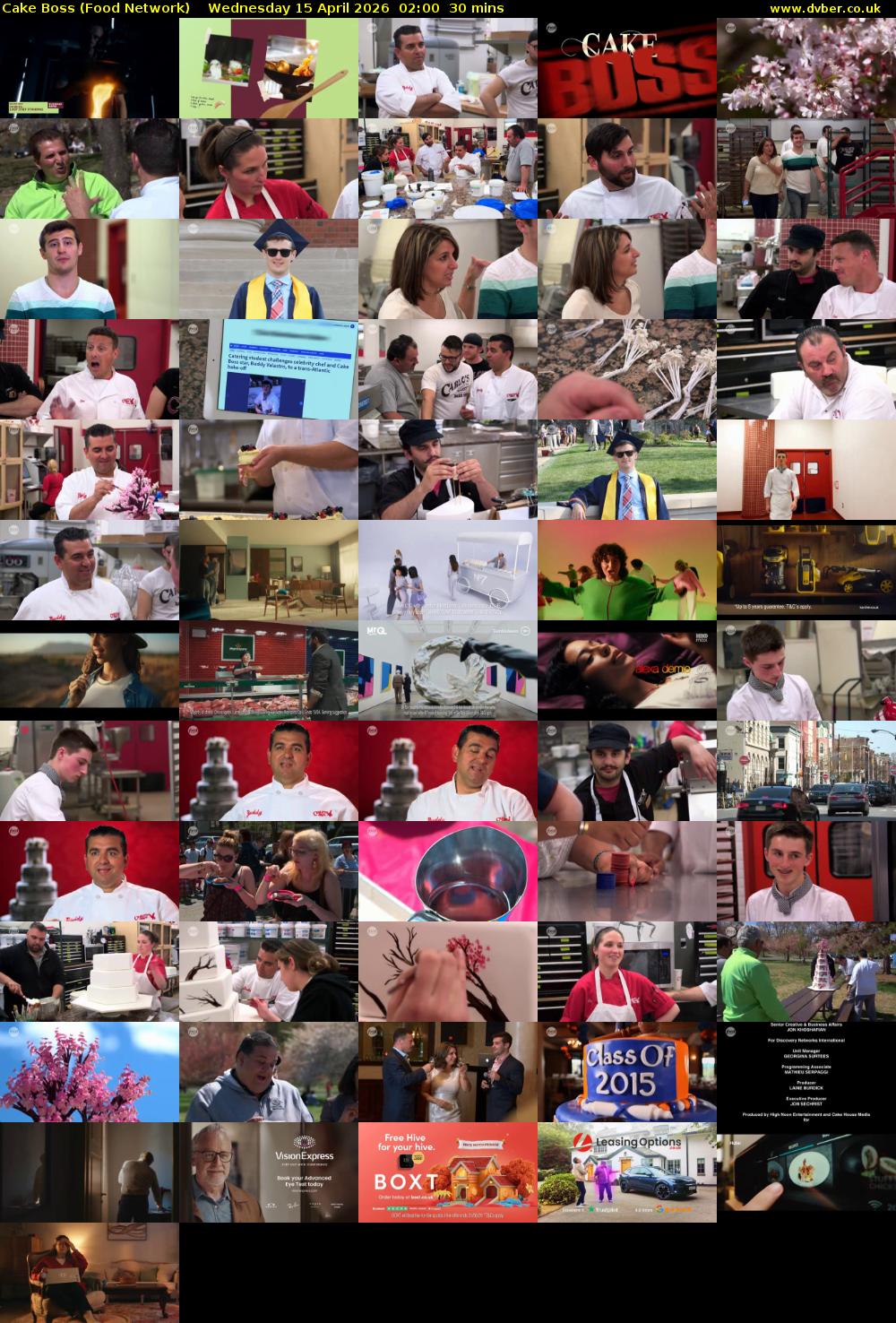 Cake Boss (Food Network) Wednesday 15 April 2026 02:00 - 02:30