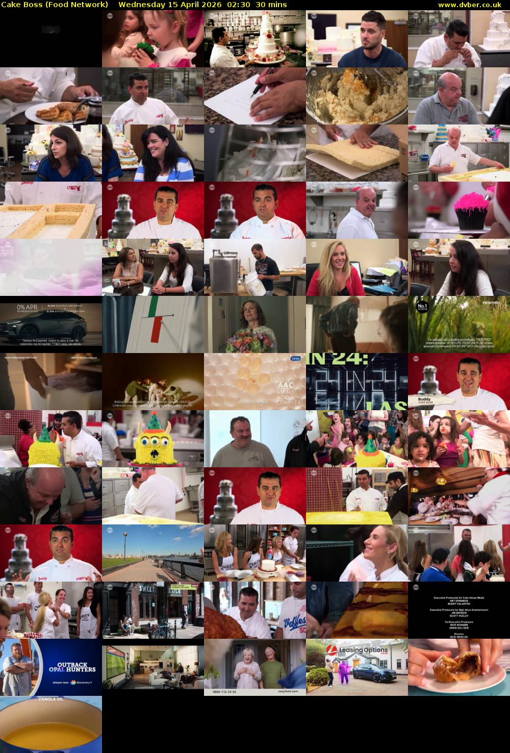 Cake Boss (Food Network) Wednesday 15 April 2026 02:30 - 03:00