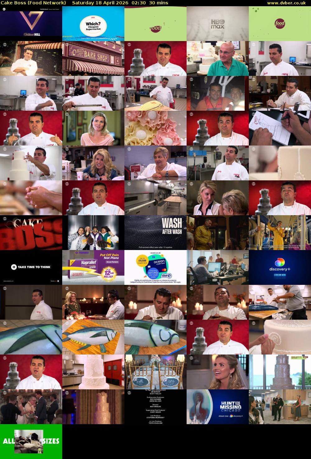 Cake Boss (Food Network) Saturday 18 April 2026 02:30 - 03:00