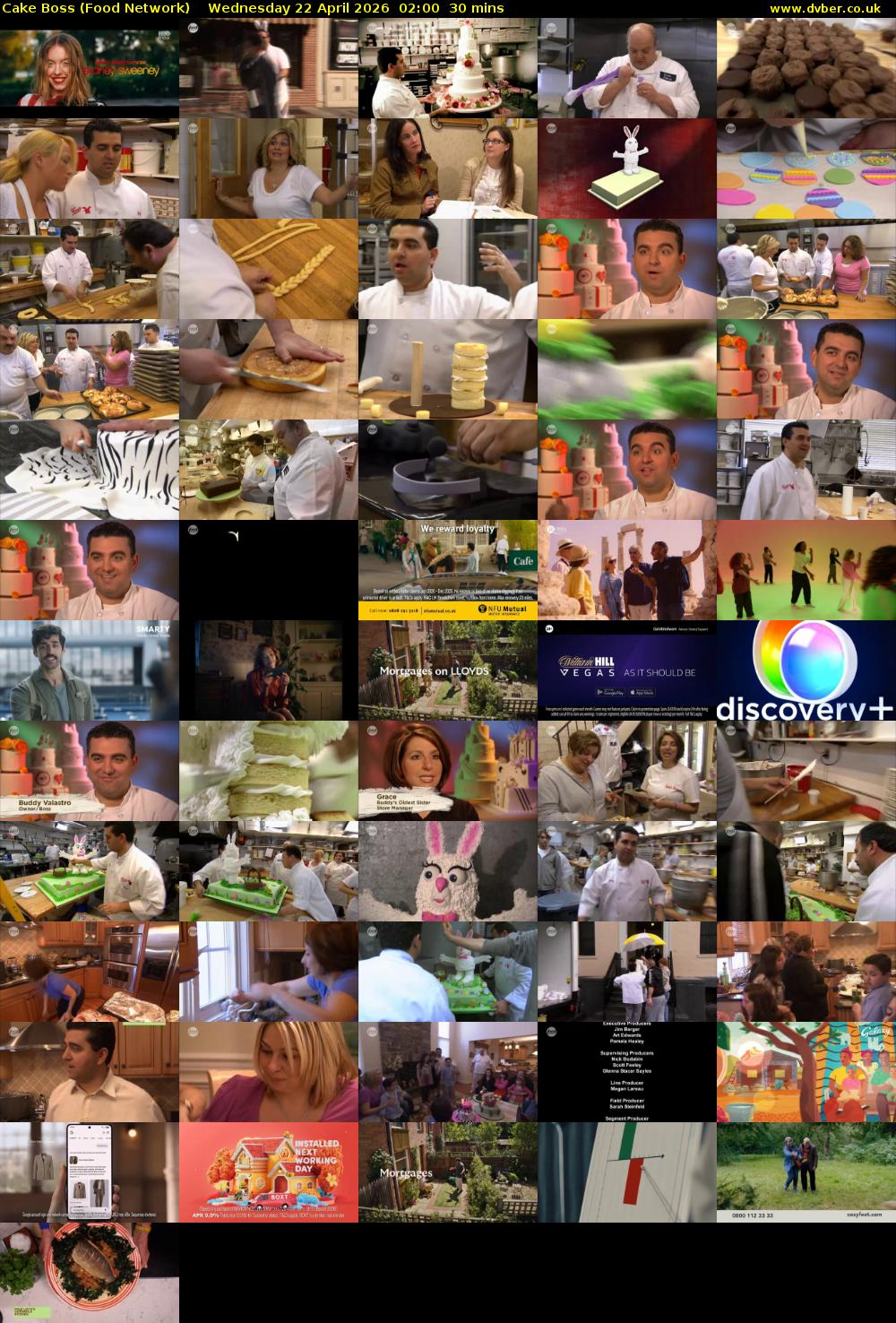 Cake Boss (Food Network) Wednesday 22 April 2026 02:00 - 02:30