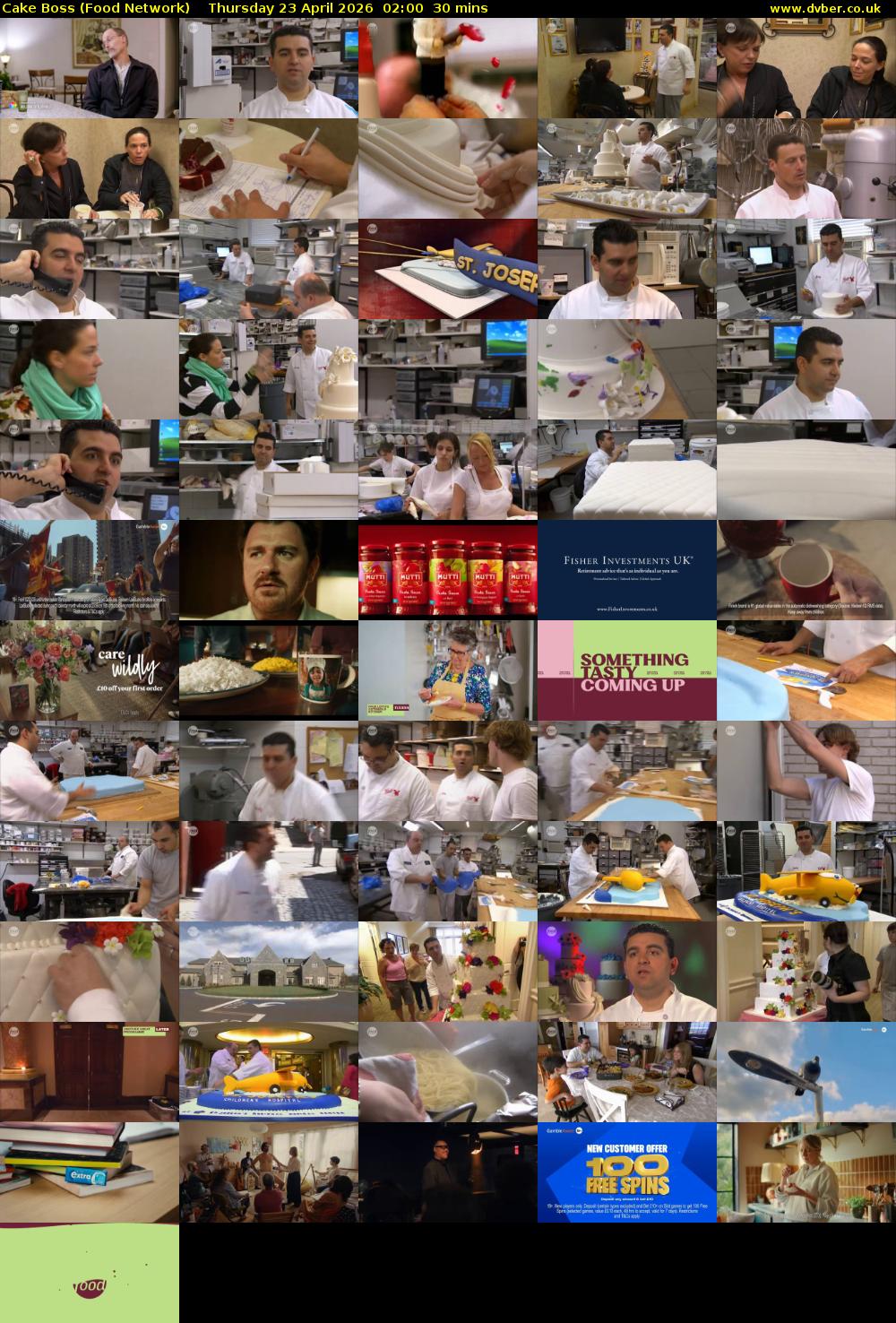 Cake Boss (Food Network) Thursday 23 April 2026 02:00 - 02:30