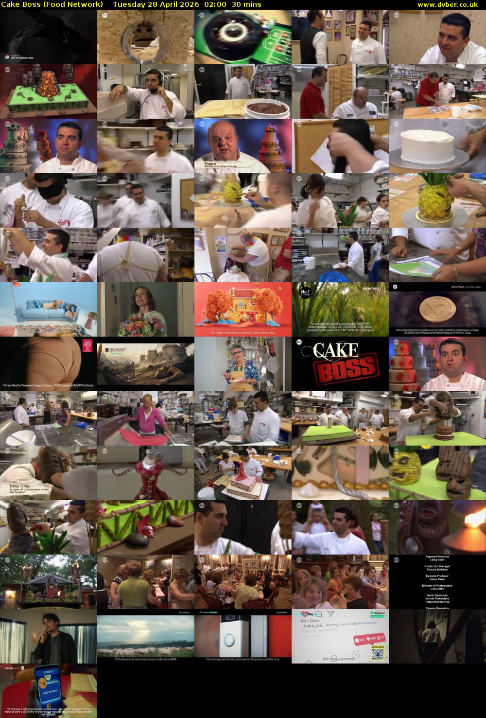 Cake Boss (Food Network) Tuesday 28 April 2026 02:00 - 02:30