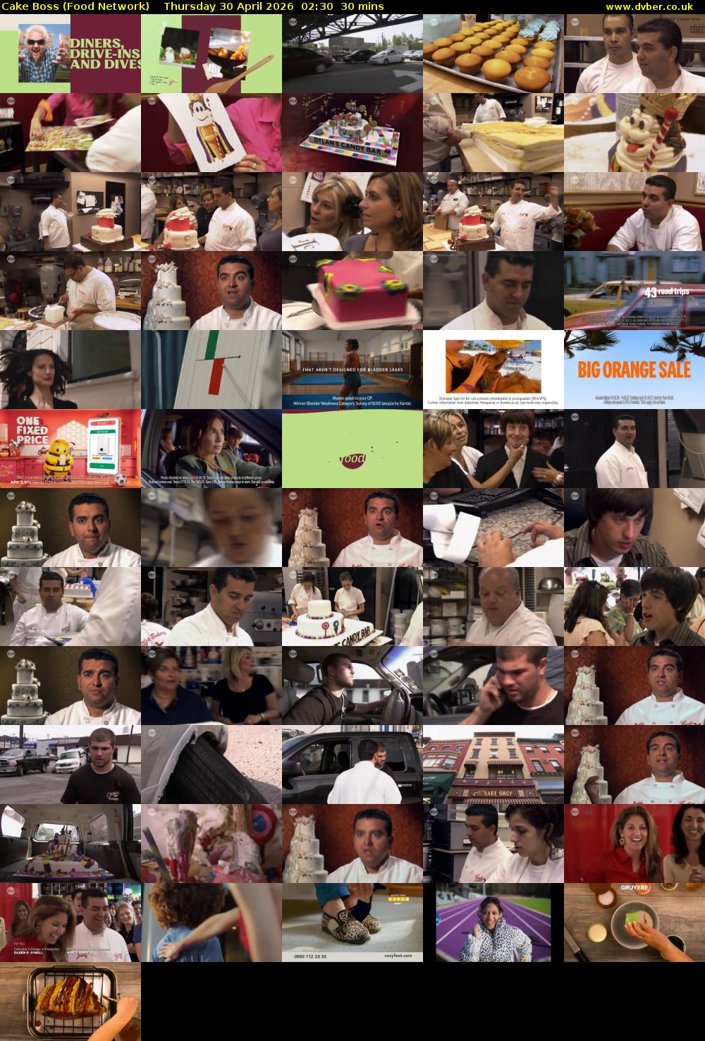 Cake Boss (Food Network) Thursday 30 April 2026 02:30 - 03:00