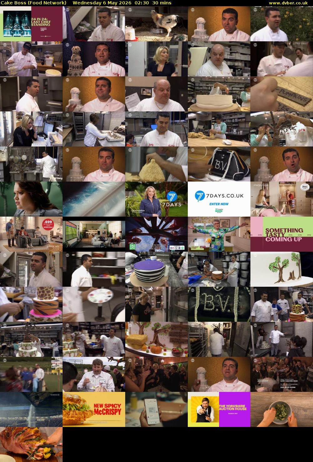 Cake Boss (Food Network) Wednesday 6 May 2026 02:30 - 03:00