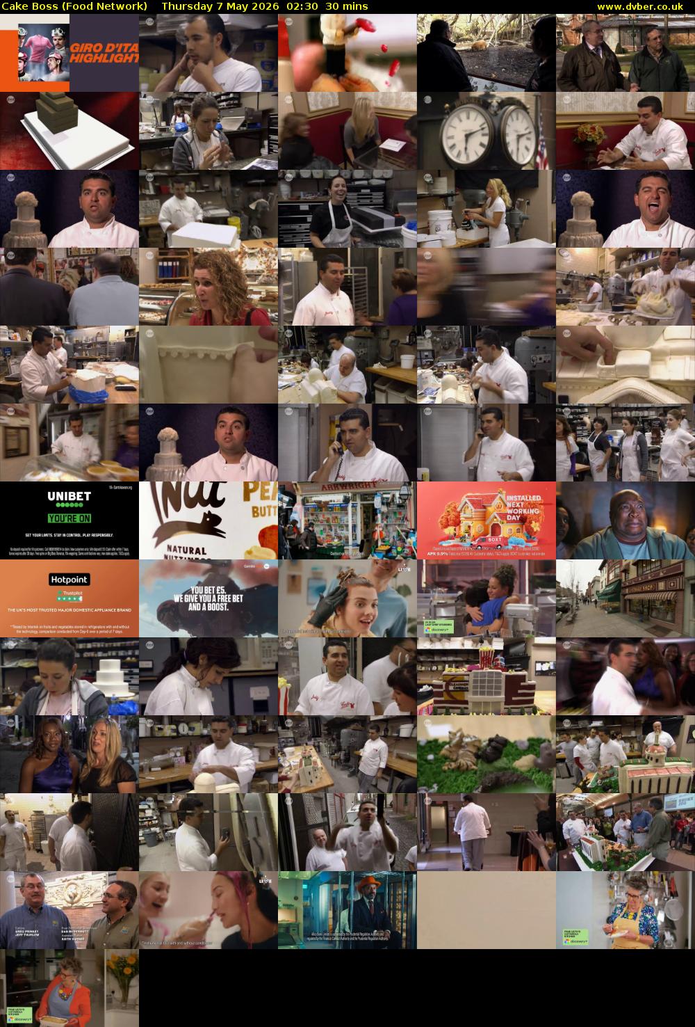 Cake Boss (Food Network) Thursday 7 May 2026 02:30 - 03:00