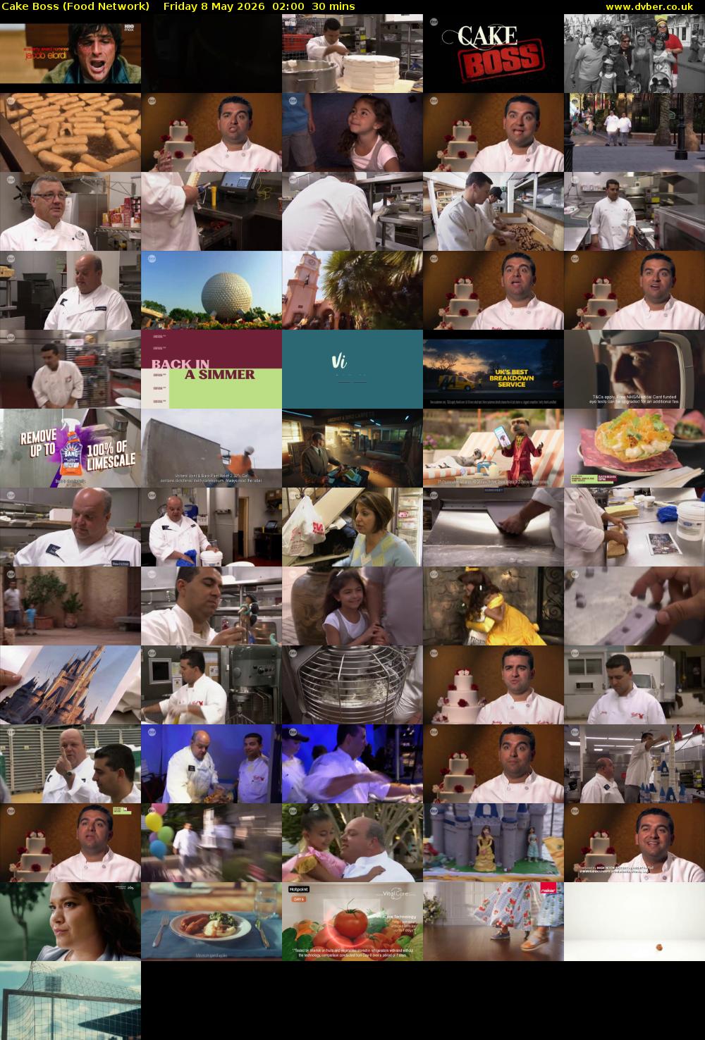 Cake Boss (Food Network) Friday 8 May 2026 02:00 - 02:30