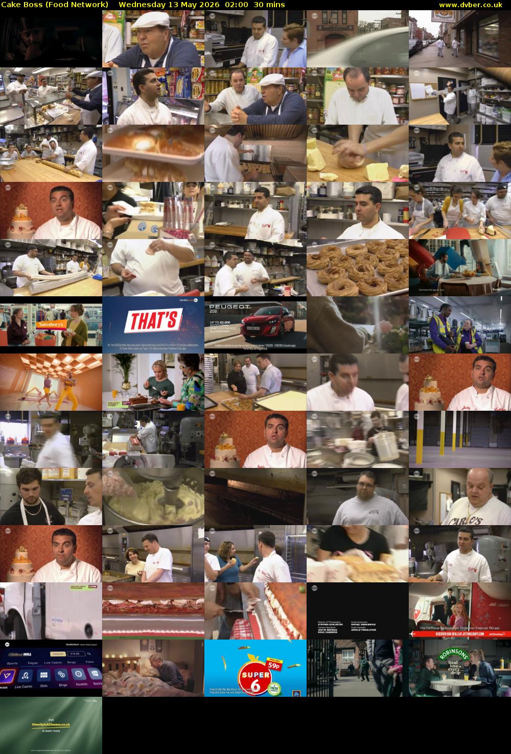Cake Boss (Food Network) Wednesday 13 May 2026 02:00 - 02:30