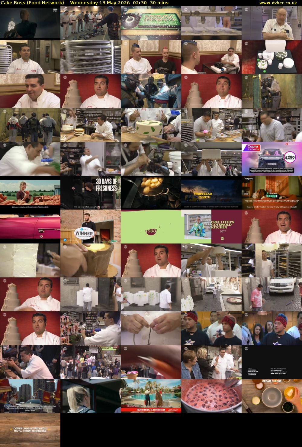 Cake Boss (Food Network) Wednesday 13 May 2026 02:30 - 03:00