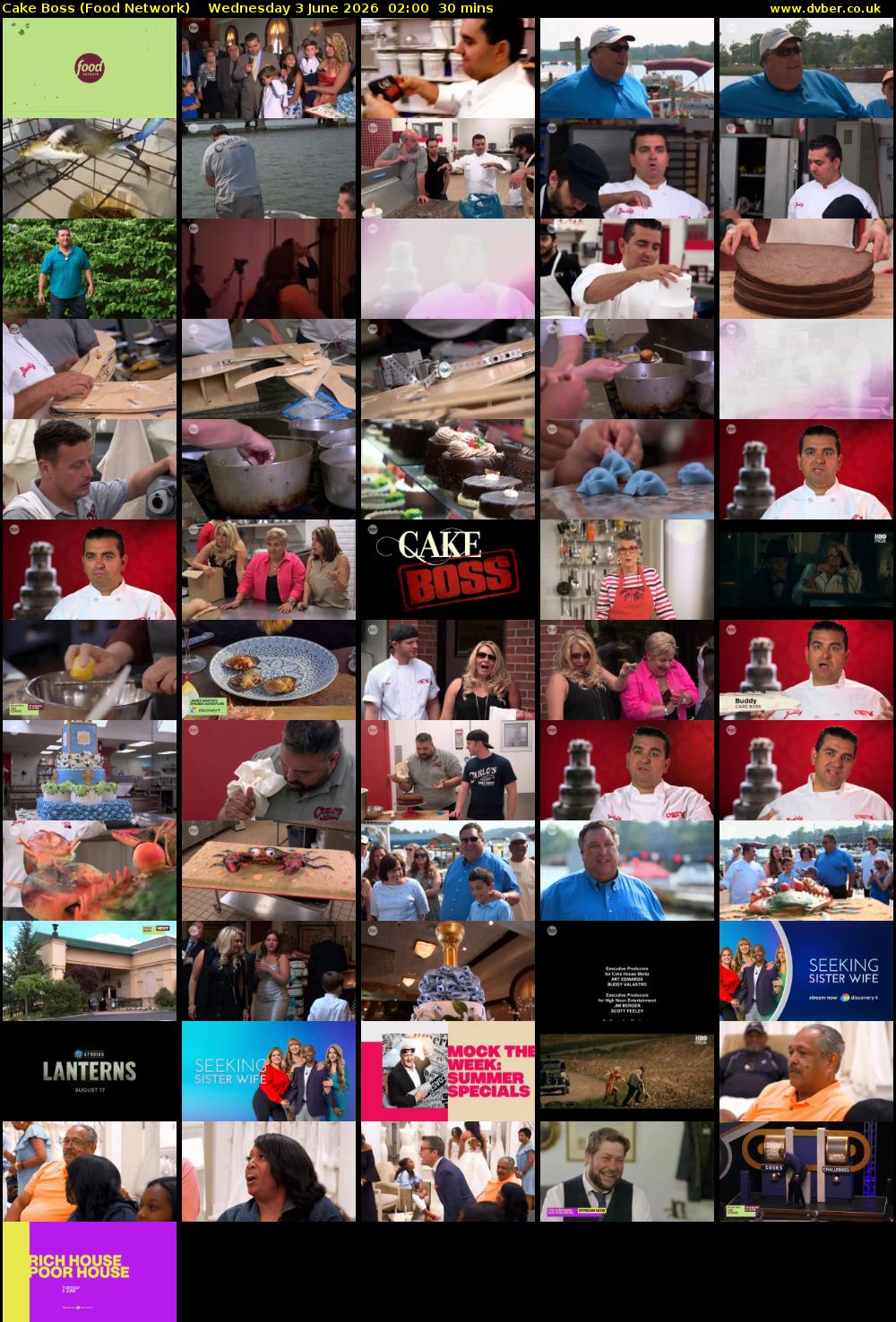 Cake Boss (Food Network) Wednesday 3 June 2026 02:00 - 02:30