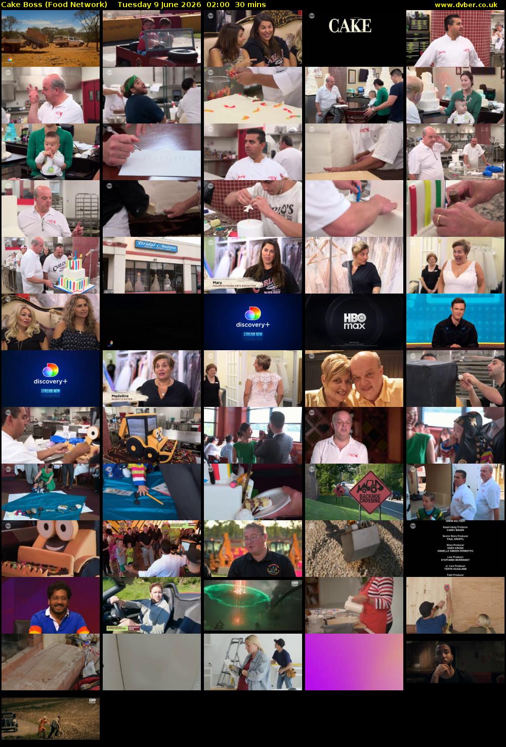 Cake Boss (Food Network) Tuesday 9 June 2026 02:00 - 02:30