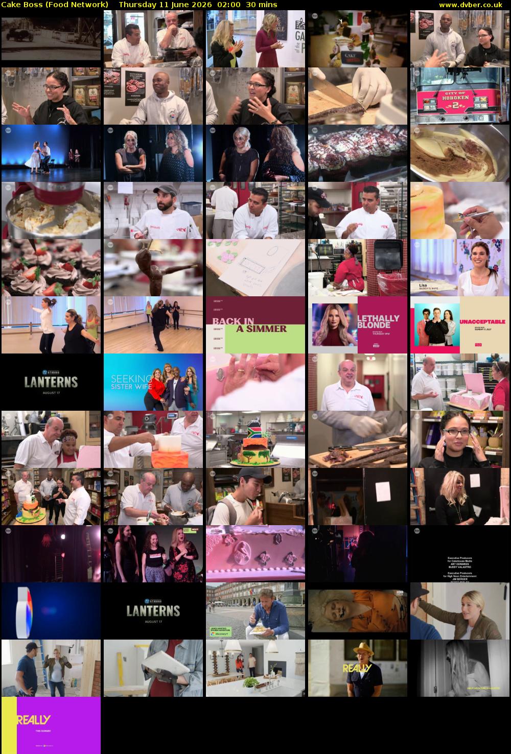 Cake Boss (Food Network) Thursday 11 June 2026 02:00 - 02:30