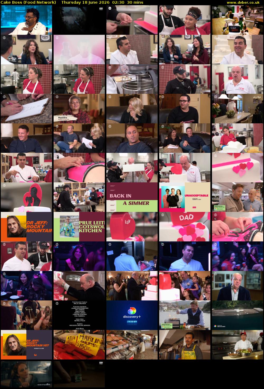 Cake Boss (Food Network) Thursday 18 June 2026 02:30 - 03:00