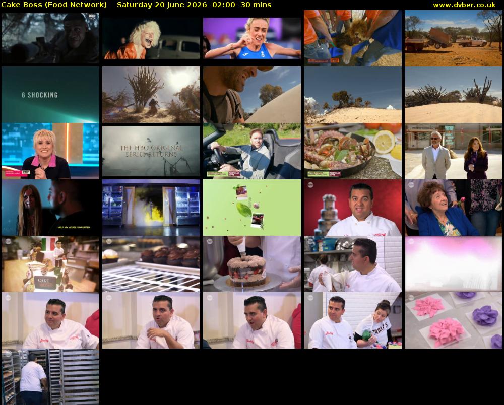 Cake Boss (Food Network) Saturday 20 June 2026 02:00 - 02:30
