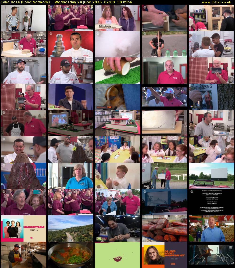 Cake Boss (Food Network) Wednesday 24 June 2026 02:00 - 02:30