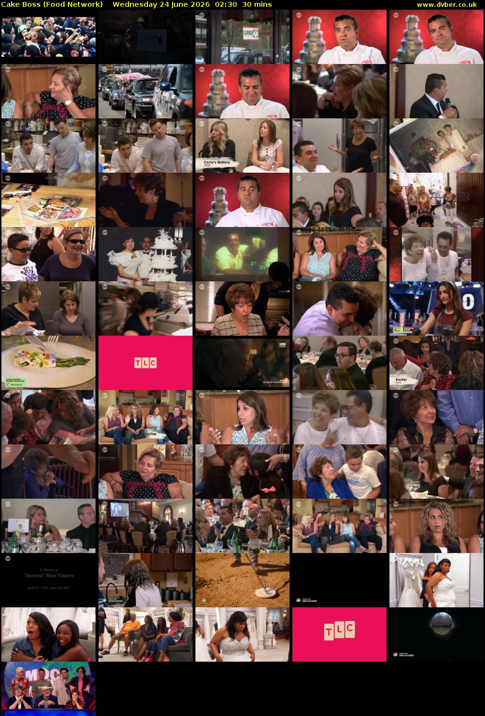 Cake Boss (Food Network) Wednesday 24 June 2026 02:30 - 03:00