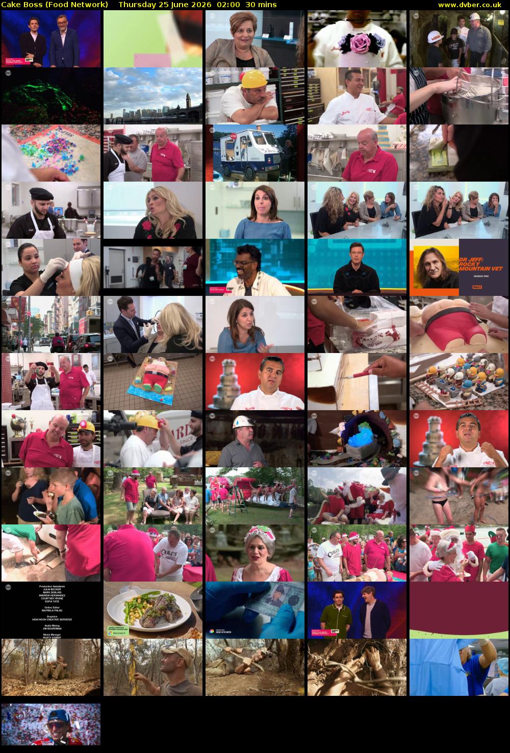 Cake Boss (Food Network) Thursday 25 June 2026 02:00 - 02:30