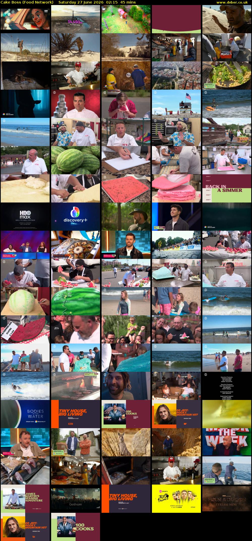 Cake Boss (Food Network) Saturday 27 June 2026 02:15 - 03:00