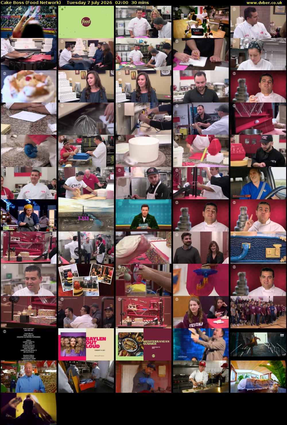 Cake Boss (Food Network) Tuesday 7 July 2026 02:00 - 02:30