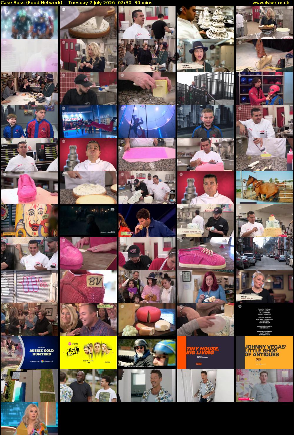 Cake Boss (Food Network) Tuesday 7 July 2026 02:30 - 03:00