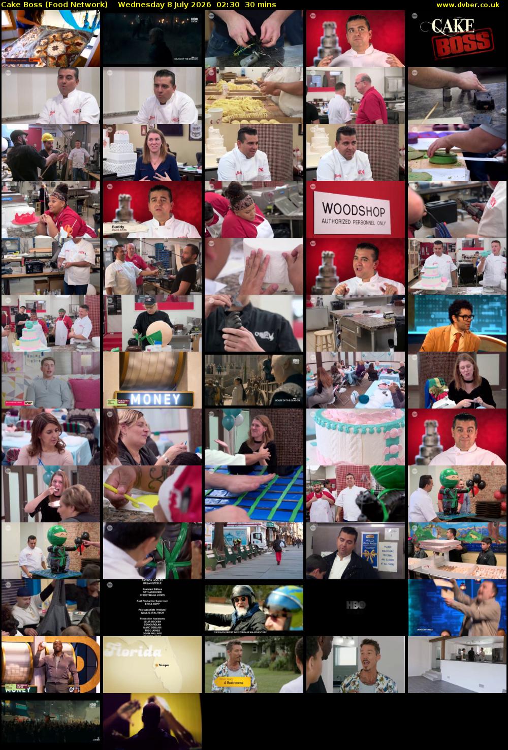 Cake Boss (Food Network) Wednesday 8 July 2026 02:30 - 03:00