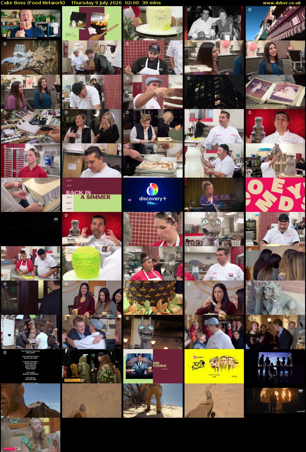 Cake Boss (Food Network) Thursday 9 July 2026 02:00 - 02:30