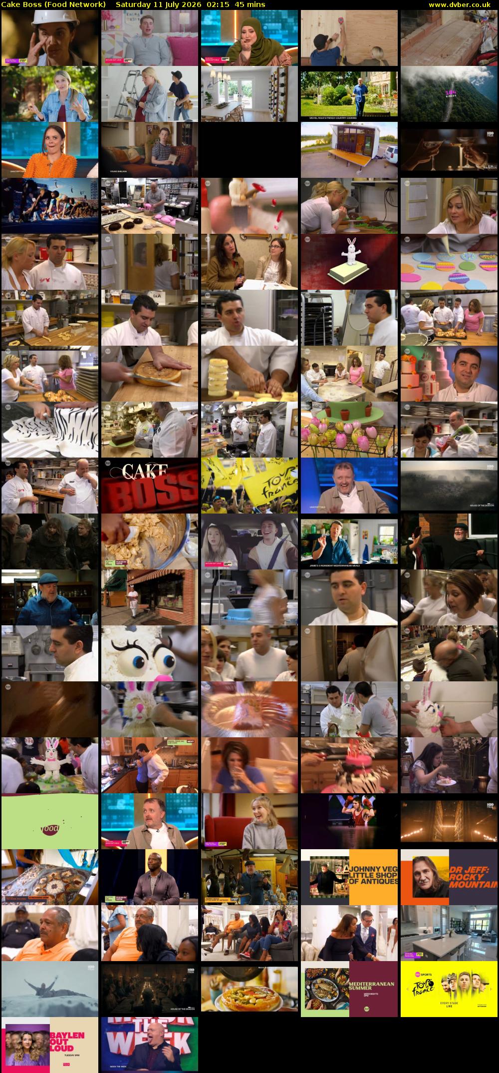 Cake Boss (Food Network) Saturday 11 July 2026 02:15 - 03:00