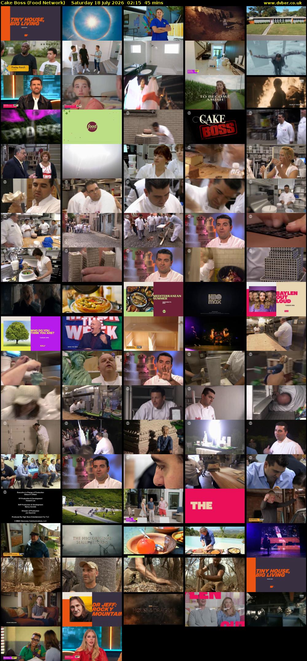 Cake Boss (Food Network) Saturday 18 July 2026 02:15 - 03:00